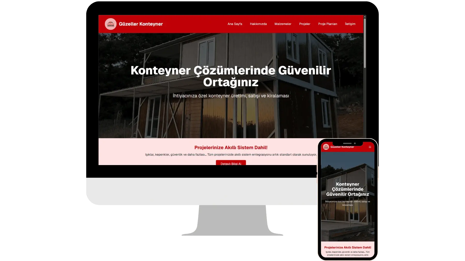 Güzeller Yapı Konteyner Web Sitesi