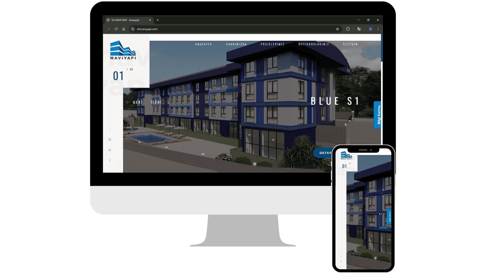 Mavi Yapı Web Sitesi Düzenleme
