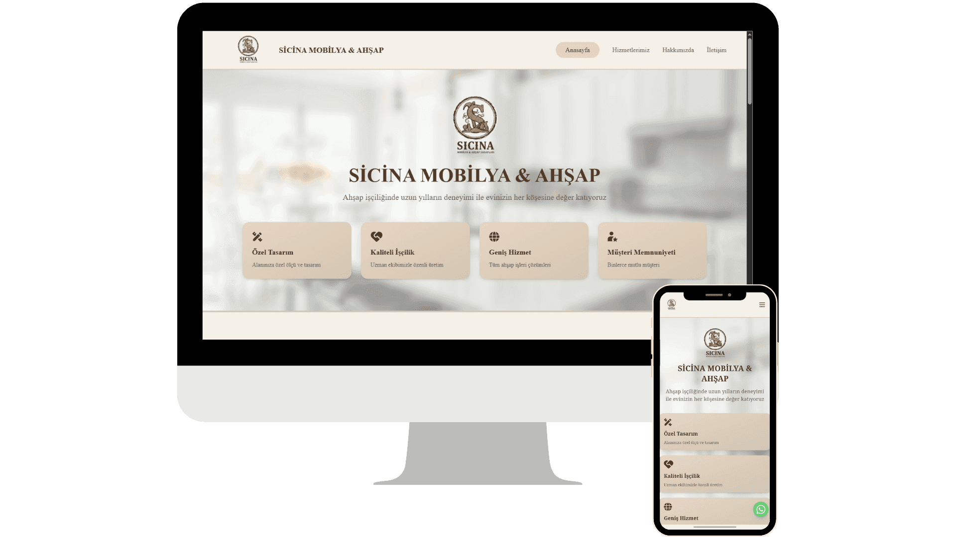 Sicina Mobilya Web Sitesi